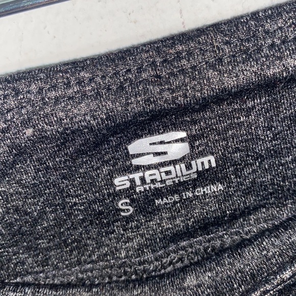 Illinois Illini legging cinch ruched hem Capri small stretch charcoal gray black - Picture 5 of 7